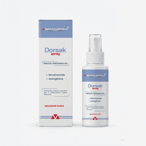 Dorsak Spray — активний протизапальний спрей із бензоїлпероксидом 6%