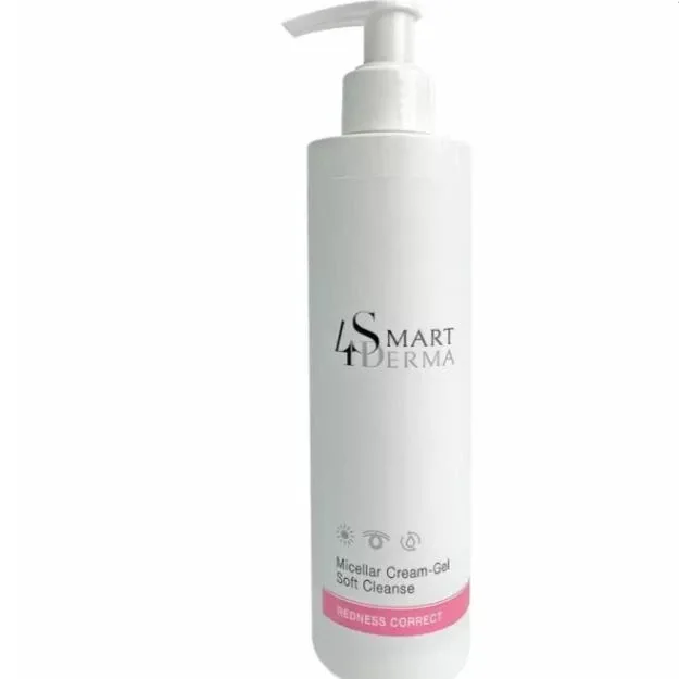 Smart 4 derma міцелярний очищувальний крем-гель для чутливої та куперозної шкіри